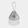 Bolsa de malla metálica plateada