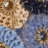 Bolso azul Flower 1969