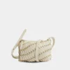 Bolso bandolera de piel color crema Paco