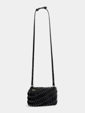 Bolso bandolera de piel negro Paco