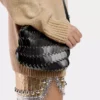 Bolso bandolera de piel negro Paco