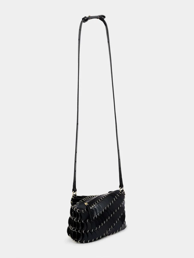 Bolso bandolera de piel negro Paco
