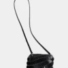 Bolso bandolera de piel negro Paco
