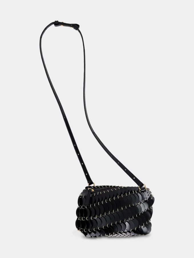 Bolso bandolera de piel negro Paco