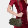 Bolso bandolera de piel Paco en color caqui