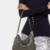 Bolso de mano caqui Paco en piel de becerro