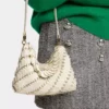 Bolso de mano Paco color crema en piel de becerro