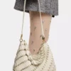 Bolso de mano Paco color crema en piel de becerro