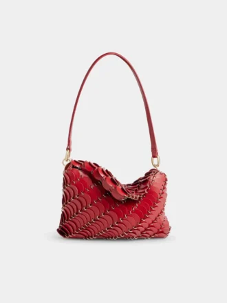 Bolso de mano rojo Paco en piel de becerro
