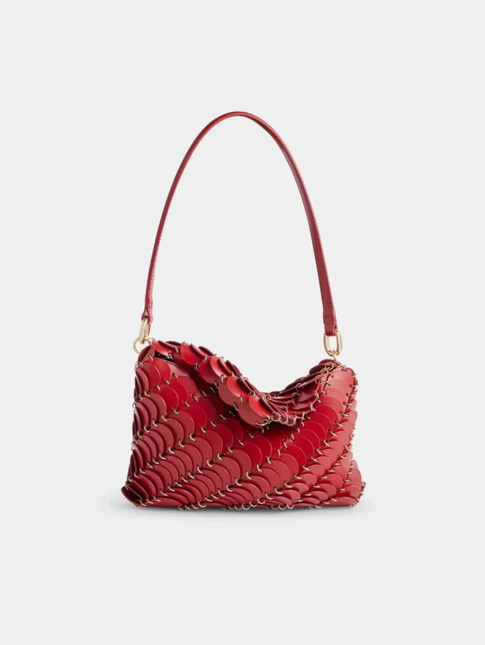 Bolso de mano rojo Paco en piel de becerro