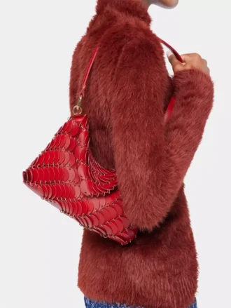Bolso de mano rojo Paco en piel de becerro