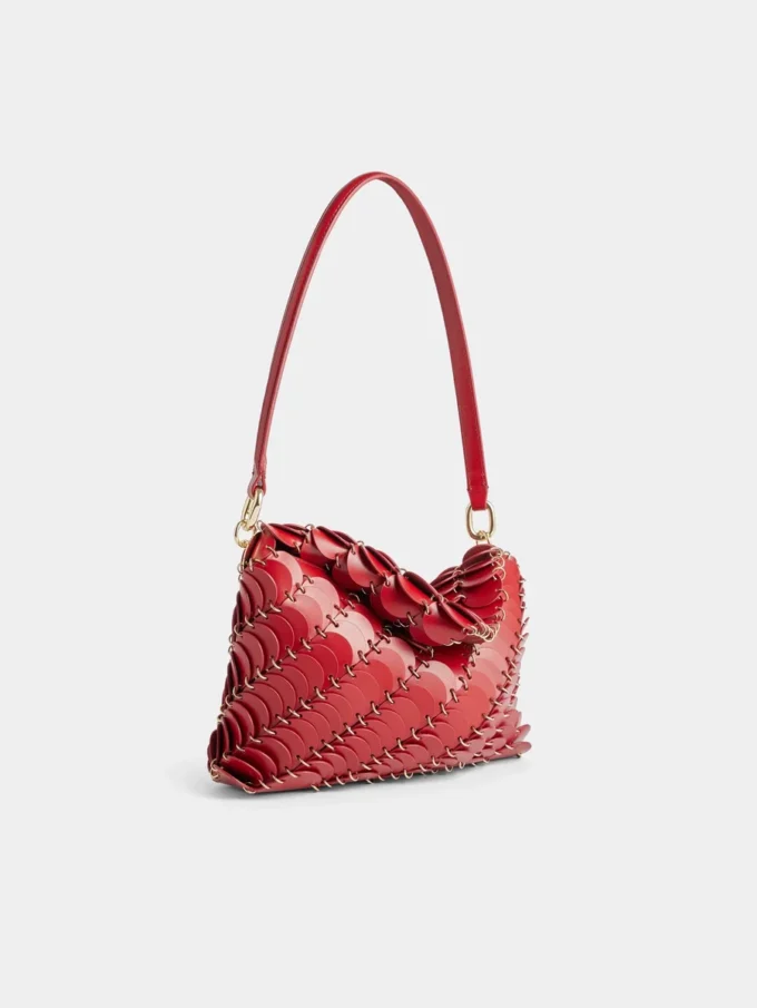 Bolso de mano rojo Paco en piel de becerro