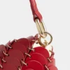 Bolso de mano rojo Paco en piel de becerro