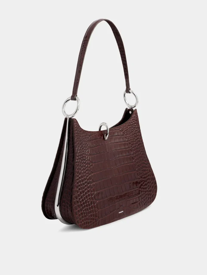 Bolso de piel con anilla grande