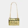 Bolso nano brillante caqui