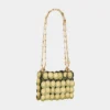 Bolso nano brillante caqui