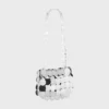 Bolso nano con discos plateados brillantes