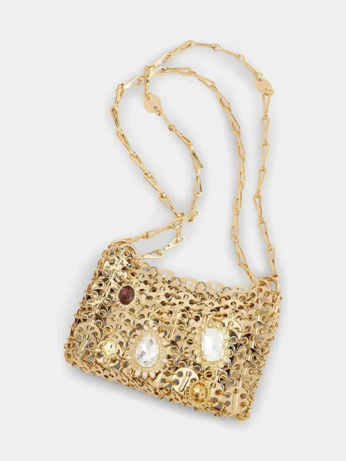 Bolso nano dorado 1969 con charms