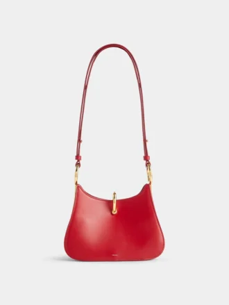Bolso pequeño de cuero con anillas