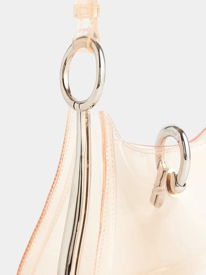 Bolso pequeño transparente con anillas