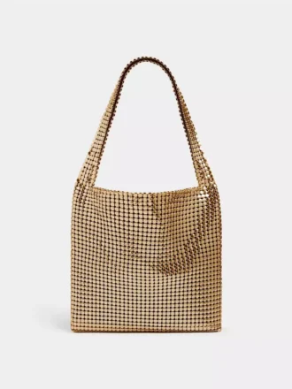 Bolso pixelado dorado