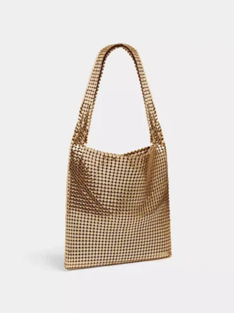 Bolso pixelado dorado