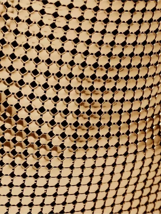 Bolso pixelado dorado