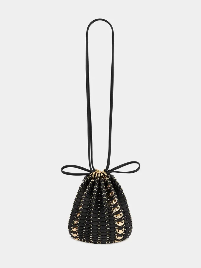 Bolso reversible tipo cubo de piel