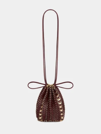 Bolso reversible tipo cubo de piel