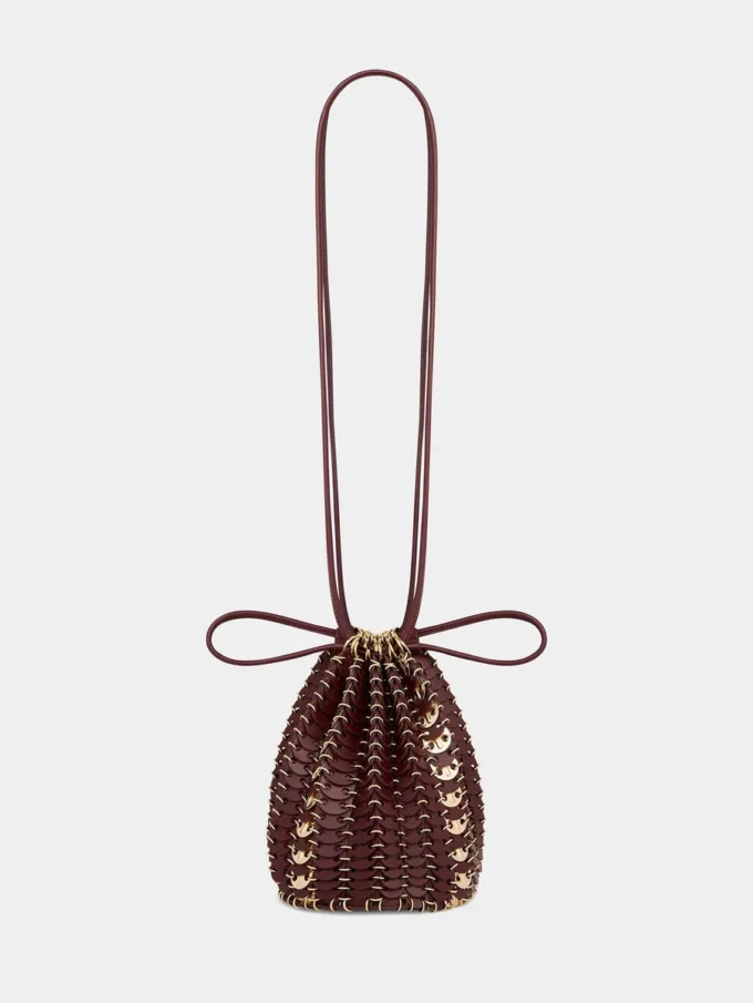 Bolso reversible tipo cubo de piel