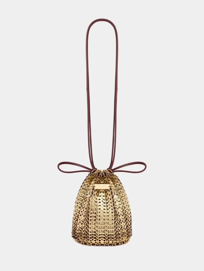Bolso reversible tipo cubo de piel