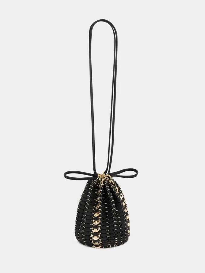 Bolso reversible tipo cubo de piel
