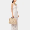 Bolso tote beige de rafia