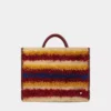 Bolso tote de rafia con asas
