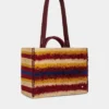 Bolso tote de rafia con asas