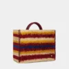 Bolso tote de rafia con asas