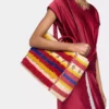 Bolso tote de rafia con asas
