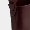 Botas burdeos de piel lisa