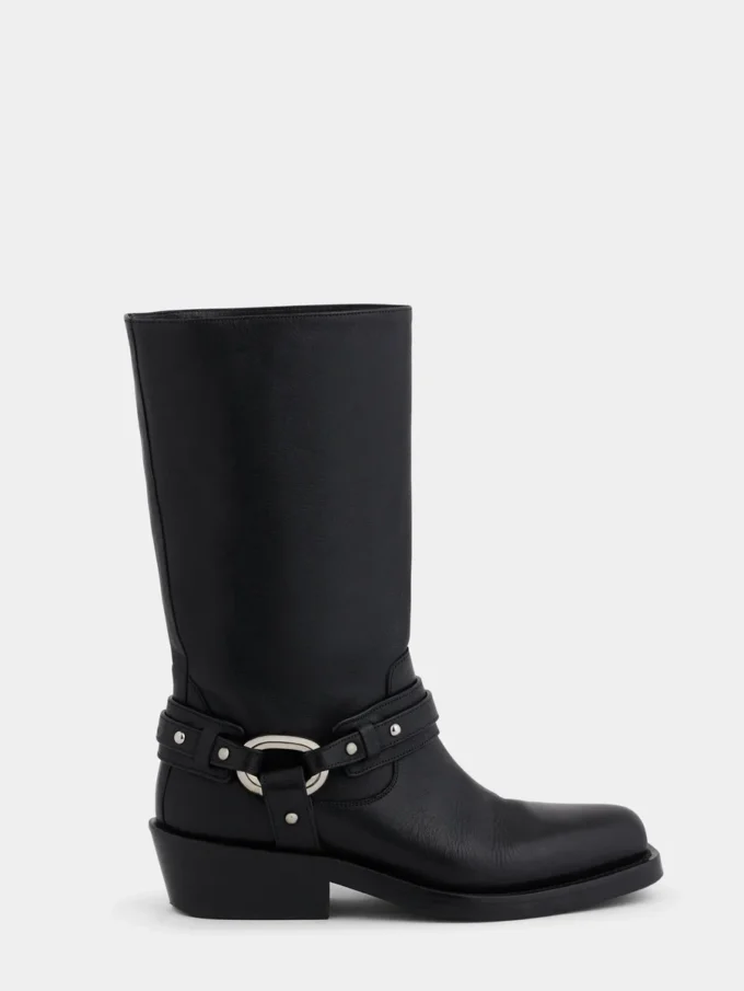 Botas moteras de piel