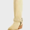 Botas moteras de piel
