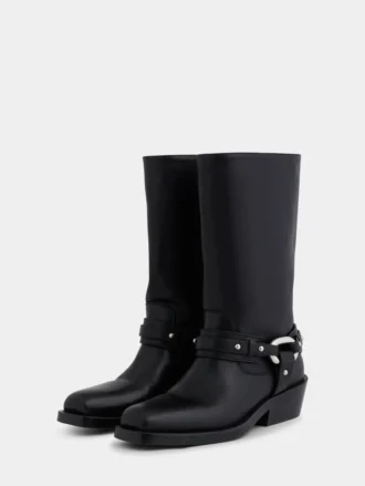 Botas moteras de piel