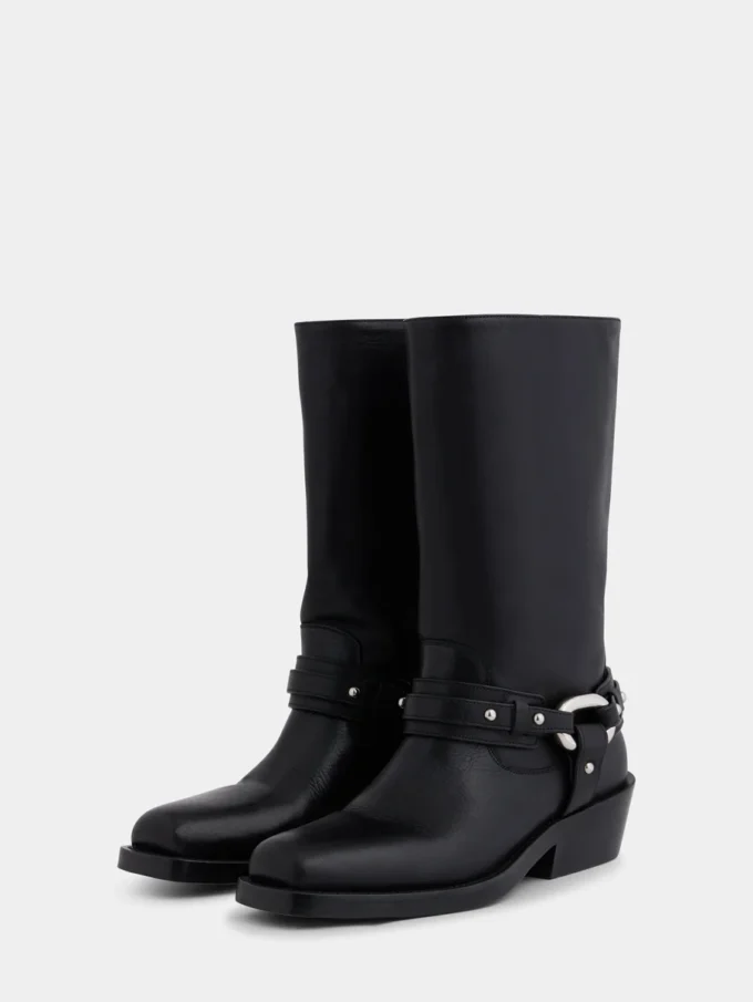 Botas moteras de piel