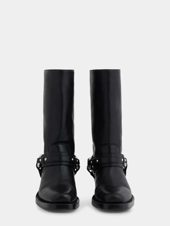 Botas moteras de piel