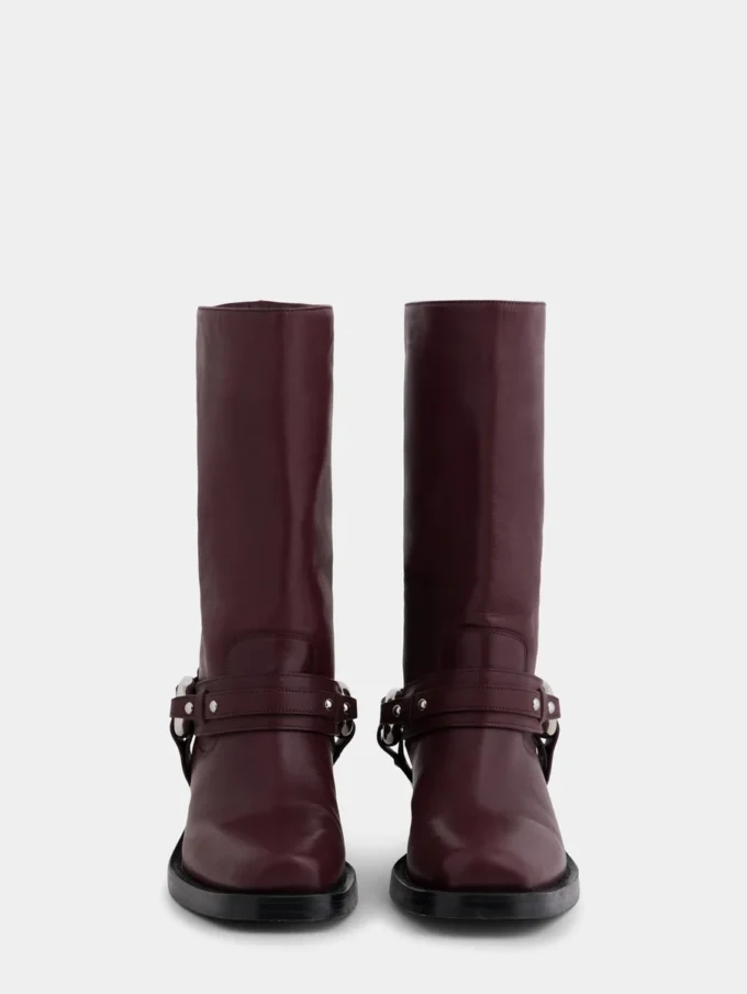 Botas moteras de piel