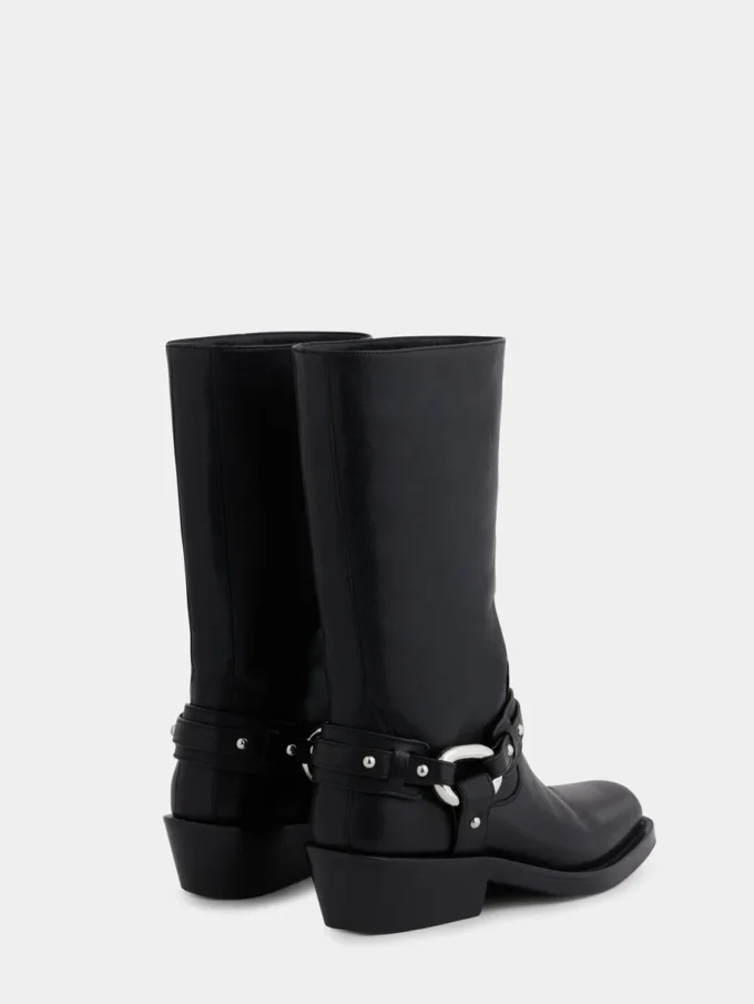 Botas moteras de piel