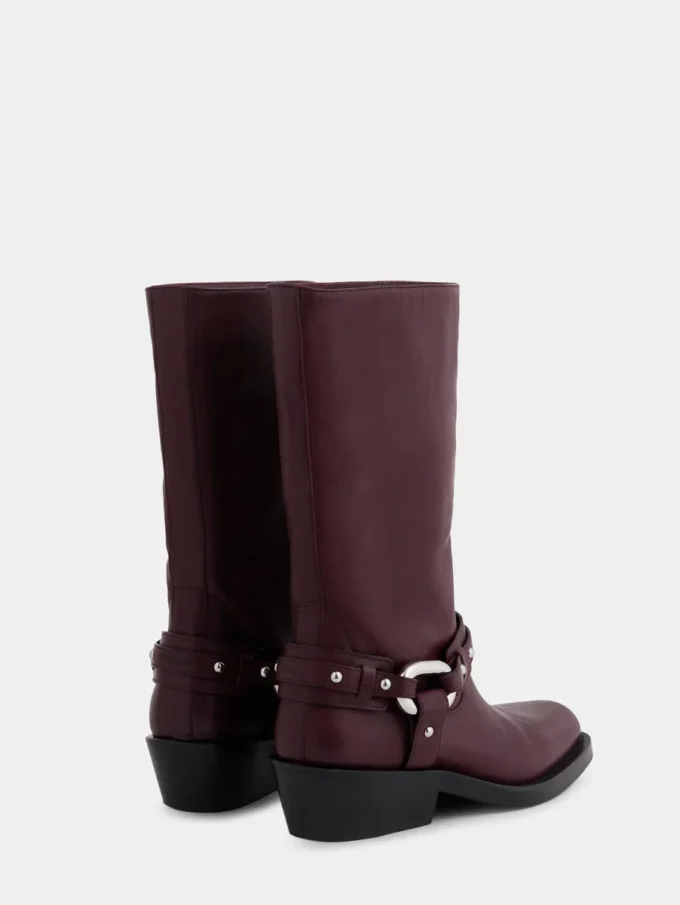 Botas moteras de piel