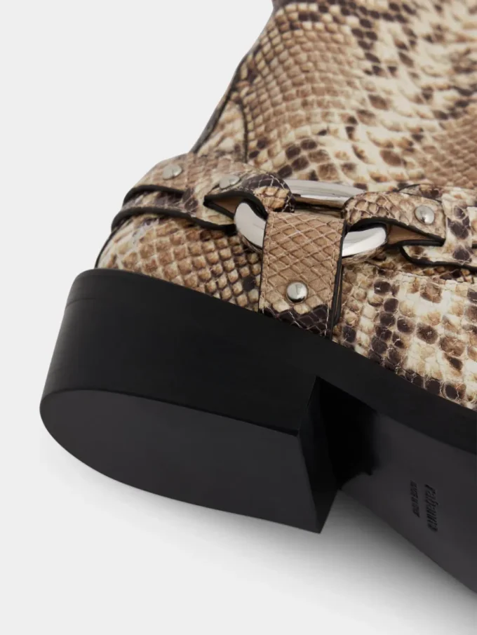 Botas moteras de piel