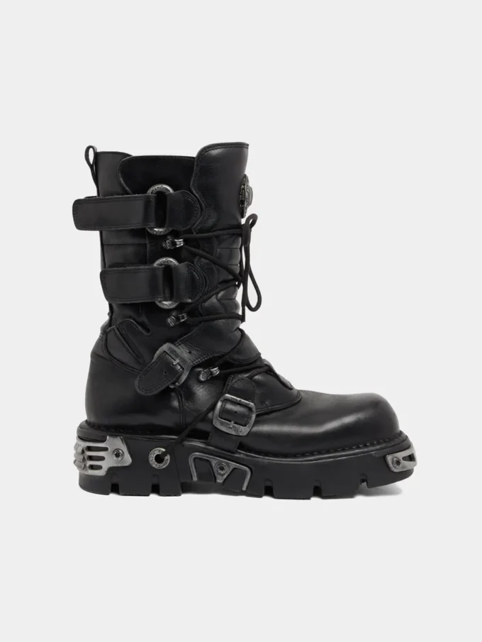 Botas negras Rabanne x New Rock