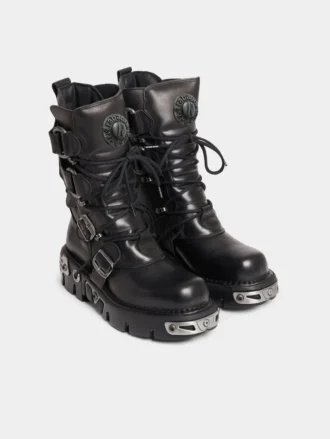 Botas negras Rabanne x New Rock