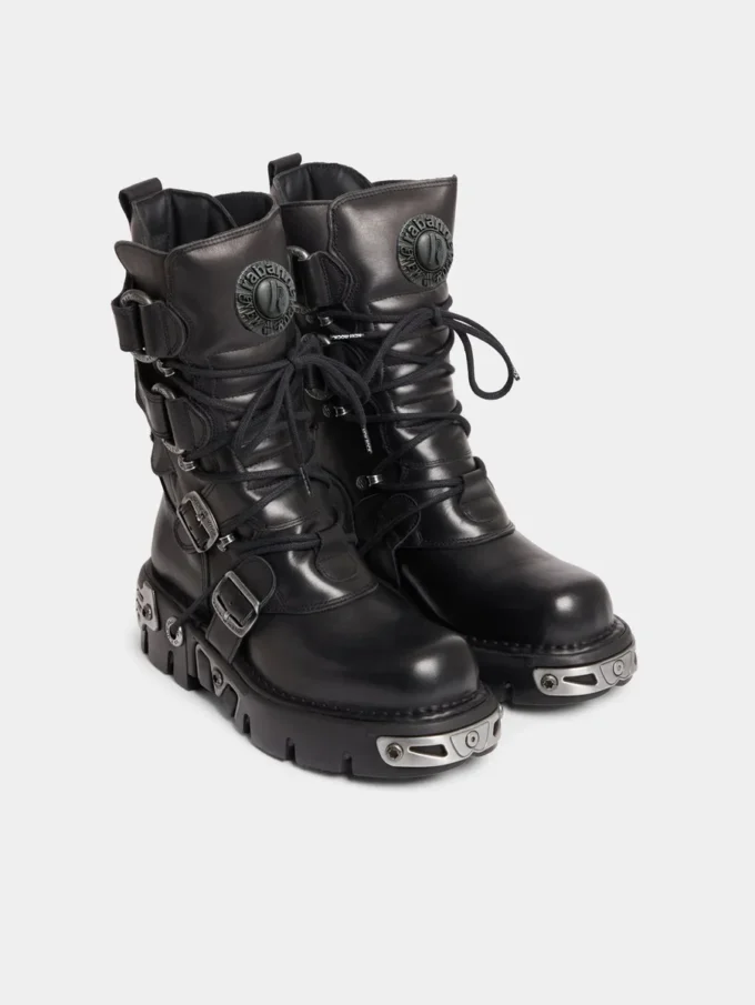 Botas negras Rabanne x New Rock